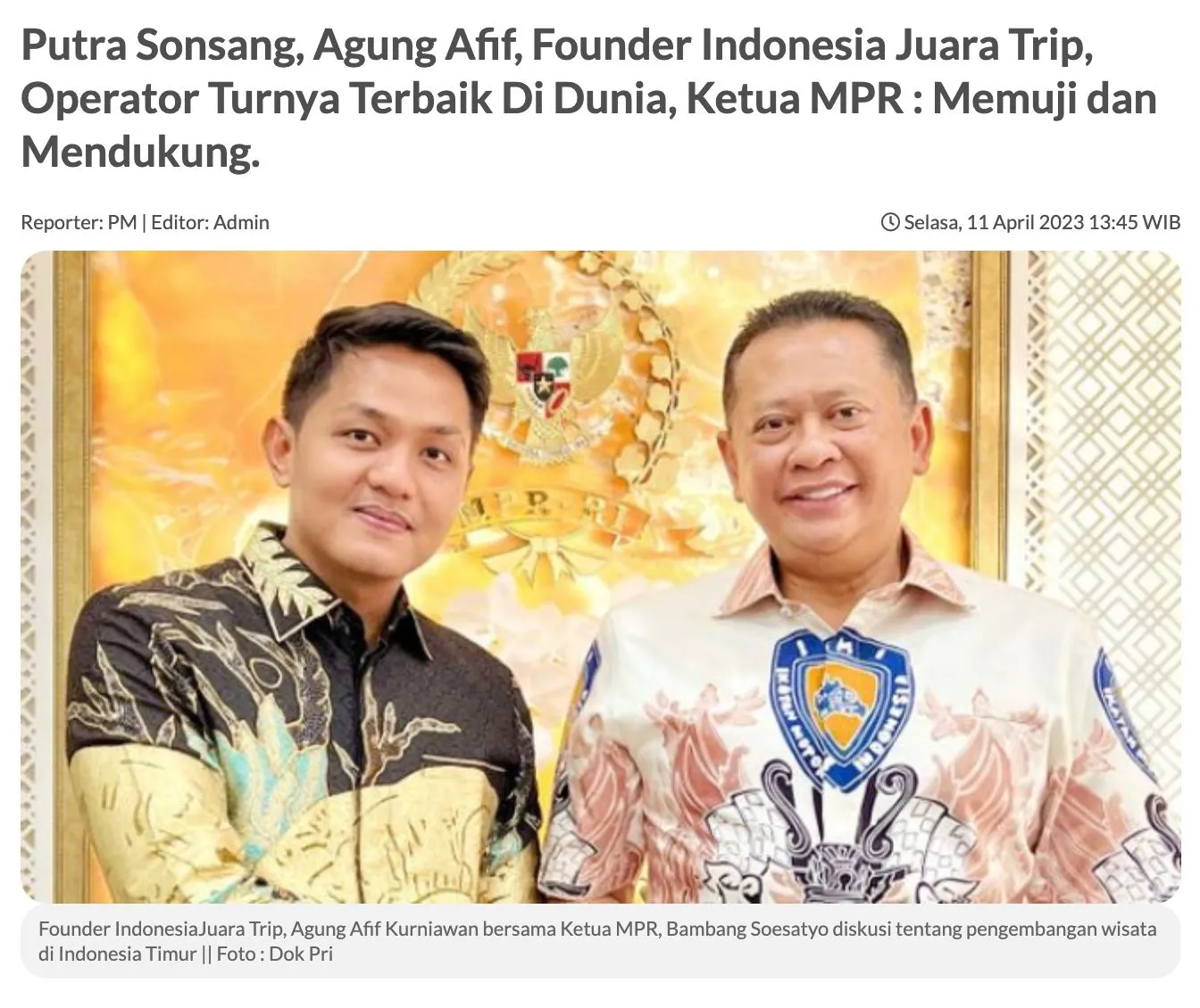 Agung Afif news on Info Jambi news