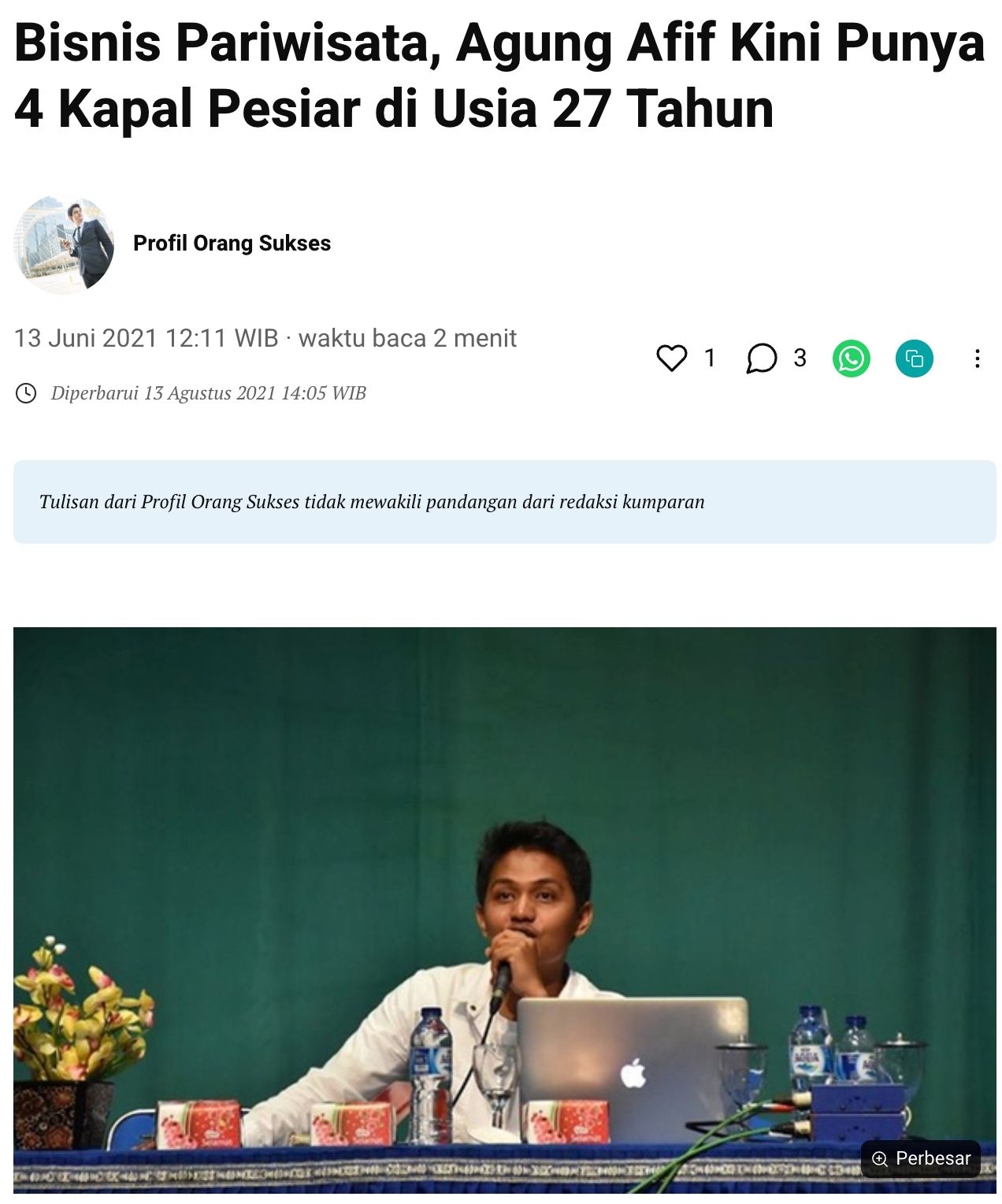 Agung Afif news on Kumparan