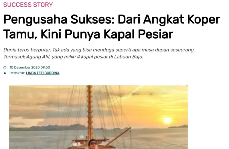 GenPI.co — Pengusaha Sukses: Dari Angkat Koper Tamu, Kini Punya Kapal Pesiar